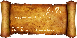 Jungbauer Iziás névjegykártya